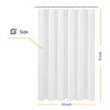 Picture of N&Y HOME Longer Shower Curtain Liner Fabric 72 x 75 inches, Hotel Quality, Washable, White Spa Bathroom Curtains with Grommets, 72x75