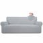 Picture of Easy-Going Stretch Sofa Slipcover 1-Piece Sofa Cover Furniture Protector Couch Soft with Elastic Bottom for Kids,Polyester Spandex Jacquard Fabric Small Checks(Sofa,Silver Gray)