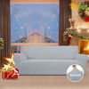 Picture of Easy-Going Stretch Sofa Slipcover 1-Piece Sofa Cover Furniture Protector Couch Soft with Elastic Bottom for Kids,Polyester Spandex Jacquard Fabric Small Checks(Sofa,Silver Gray)
