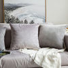 Picture of MIULEE Pack of 2 Velvet Pillow Covers Decorative Square Pillowcase Soft Solid Cushion Case for Sofa Bedroom Car 26 x 26 Inch Grey