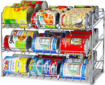 Picture of SimpleHouseware Stackable Can Rack Organizer, Chrome