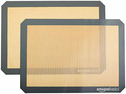 Picture of Amazon Basics Silicone, Non-Stick, Food Safe Baking Mat - Pack of 2