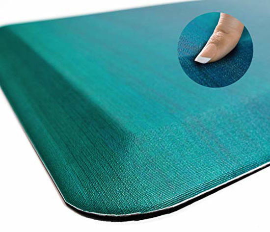 Sky Solutions Anti-Fatigue Memory Foam Floor Mat, 20x32 Inch, Indigo Deco, Cushioned Standing Rug