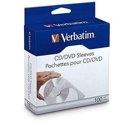 Picture of Verbatim CD/DVD Paper Sleeves-with Clear Window 100pk
