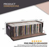 Picture of CD Storage Box with Powerful Magnetic Opening - CD Tray Holds 40 CD Cases for Media Shelf Storage and Organization