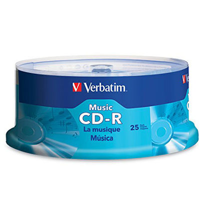 Picture of Verbatim 700MB 40x 80 Minute Music Recordable Disc CD-R, 25-Disc Spindle