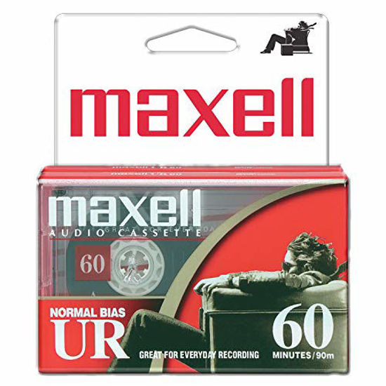 Picture of Maxell 109024 60 Minute Storage Capacity Normal Bias Type Flat Packs 2 Pack Cassettes