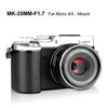 Picture of Meike 35mm F1.7 Manual Focus Prime Lens for Micro 4/3 MFT M4/3 Olympus and Panasonic Mirrorless Cameras