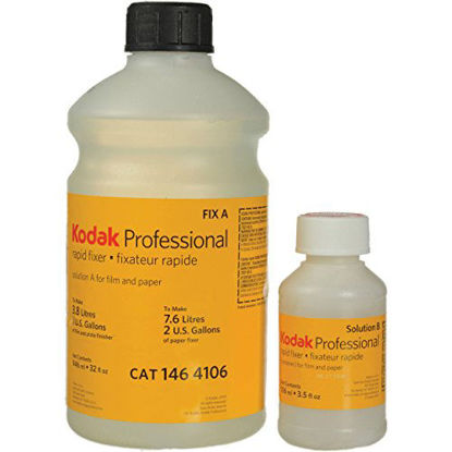 Picture of Kodak Rapid Fixer, 5160353 Solutions A & B for Black & White Film & Paper - Makes 1 Gallon for Film/ 2 Gallons for Paper 5160353