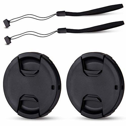 Picture of 2 Pack JJC 58mm Front Lens Cap Cover for Canon EOS Rebel T7 T6 T5 T100 4000D T8i T7i T6s T6i T5i T4i T3i T2i T1i SL3 SL2 SL1 XSi XTi with EF-S 18-55mm Kit Lens and other Lenses with 58mm Filter Thread