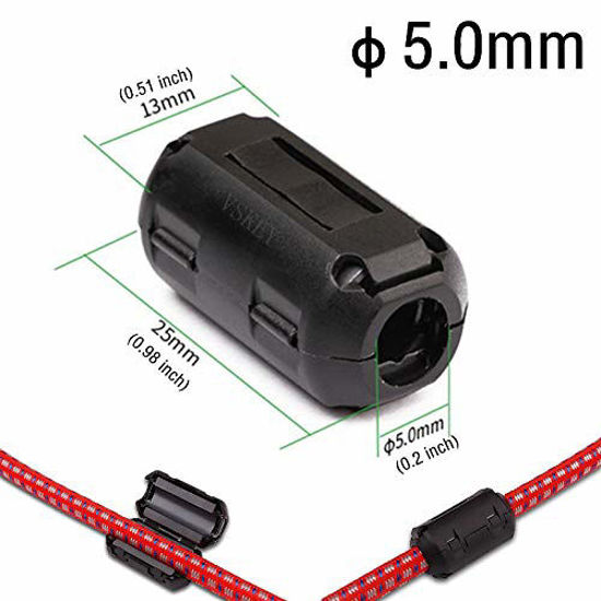 GetUSCart Clipon Noise Filter,VSKEY[10pcs 5mm] Antiinterference High