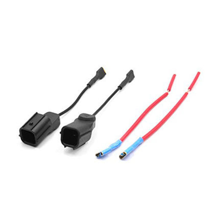 Picture of uxcell 2Pcs Plastic Car Horn Speaker Adapter Wiring Harness Pigtail Socket for Honda
