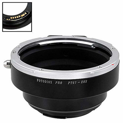 Picture of Fotodiox Pro Lens Mount Adapter Compatible with Pentax 6x7 (P67, PK67) Mount SLR Lens to Canon EOS (EF, EF-S) Mount D/SLR Camera Body - with Gen10 Focus Confirmation Chip