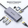 Picture of USB C Hub HDMI Adapter,QGeeM 7 in 1 Type C Hub to HDMI 4k,3 USB 3.0 Ports,100W Power Delivery,SD/TF Card Readers Compatible with MacBook Pro 13/15(Thunderbolt 3),2018 Mac Air,Chromebook USB C Adapter
