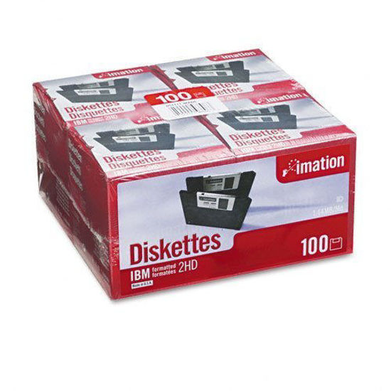 Picture of imation Products - imation - 3.5" Diskettes, IBM-Formatted, DS/HD, 100/Pack - Sold As 1 Pack - Cost effective. - Low torque reduces diskette drive wear. - Antistatic design. - Formatted. -