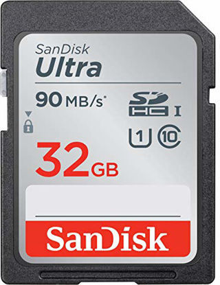 Picture of SanDisk 32GB Ultra SDHC UHS-I Memory Card - 90MB/s, C10, U1, Full HD, SD Card - SDSDUNR-032G-GN6IN