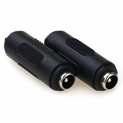 Picture of MOBOREST 12V 5.5mm x 2.1mm DC Power Connector Adapter, 12/24V Female to Female Power Jack Socket for Led Strip CCTV Security Camera Cable Wire Ends Plug Barrel -2PCS