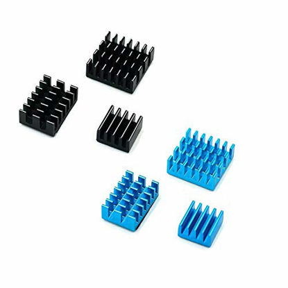 Picture of Raspberry Pi 4b Heatsink, Raspberry Pi Heatsink Aluminum Heatsink with Thermal Conductive Adhesive Tape for Raspberry Pi 4 Model B
