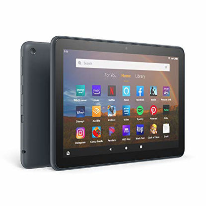 Picture of Fire HD 8 Plus tablet, HD display, 64 GB, our best 8" tablet for portable entertainment, Slate, without ads