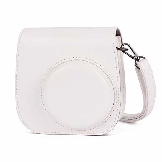 Picture of Phetium Instant Camera Case Compatible with Instax Mini 11,PU Leather Bag with Pocket and Adjustable Shoulder Strap (White)