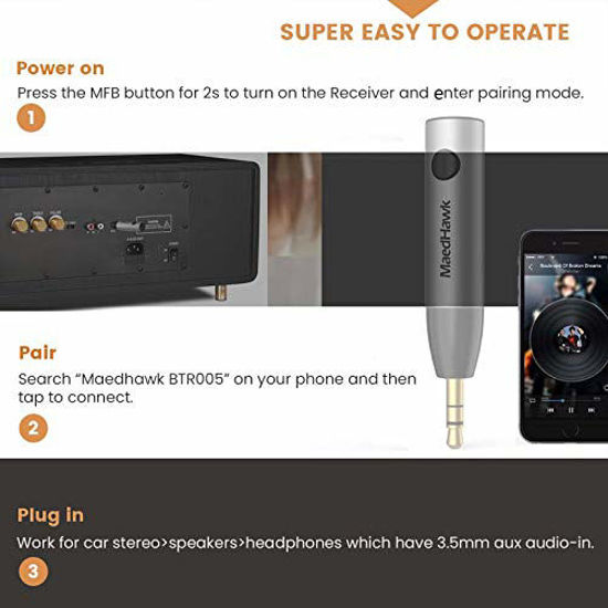 GetUSCart- Bluetooth 5.0 Receiver, MaedHawk Bluetooth Aux Adapter ...