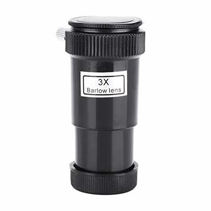 Picture of Bewinner 0.96 Inch 3X Barlow Lens, 24.5mm Optical Glass Barlow Achromatic Lens, M42x0.75mm Thread, Easy to Use, Durable, Barlow Astronomical Telescope Eyepiece Plastic Lens