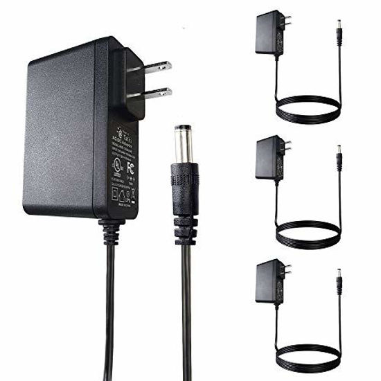 24W Max LED Strip 1 Pack Heart of Tafiti AC Adapter 12 Volt 2A Power Supply AC to DC 2.1mm X 5.5mm Plug 12V 2Amps UL Listed Power Supply Wall Plug Extra Long 8 Feet Cord for Household Electronics 