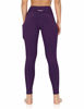 Picture of ODODOS Women's High Waisted Yoga Pants with Pocket, Workout Sports Running Athletic Pants with Pocket, Full-Length,DeepPurple,Large