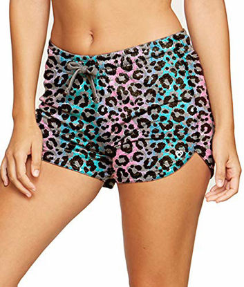 Picture of Colosseum Active Women's Simone Cotton Blend Yoga and Running Shorts (Cheetah, Small)