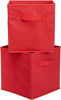 Picture of Amazon Basics Collapsible Fabric Storage Cubes Organizer with Handles, Red - Pack of 6