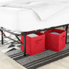 Picture of Amazon Basics Collapsible Fabric Storage Cubes Organizer with Handles, Red - Pack of 6