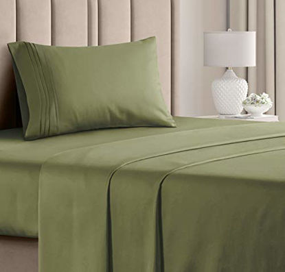 Picture of Twin XL Sheet Set - 3 Piece - College Dorm Room Bed Sheets - Hotel Luxury Bed Sheets - Extra Soft Sheets - Deep Pockets - Easy Fit - Breathable & Cooling Sheets - Bed Sheets - Twin - Twin XL Bed Sheet