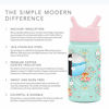 Picture of Simple Modern 14oz Summit Kids Water Bottle Thermos with Straw Lid - Dishwasher Safe Vacuum Insulated Double Wall Tumbler Travel Cup 18/8 Stainless Steel - Fox and The Flower