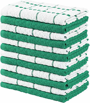 Picture of Utopia Towels Kitchen Towels, 15 x 25 Inches, 100% Ring Spun Cotton Super Soft and Absorbent Green Dish Towels, Tea Towels and Bar Towels, (Pack of 12)