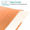 Picture of NTBAY King Pillowcases Set of 2, 100% Brushed Microfiber, Soft and Cozy, Wrinkle, Fade, Stain Resistant with Envelope Closure, 20 x 40 Inches, Pale Orange