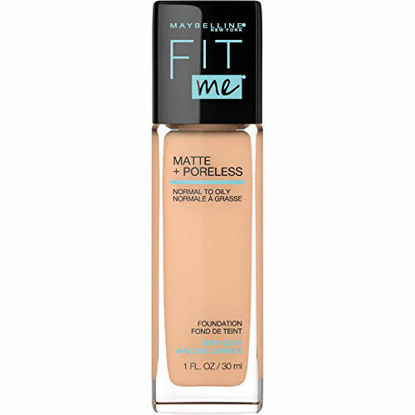 Picture of Maybelline Fit Me Matte + Poreless Liquid Foundation Makeup, Nude Beige, 1 fl. oz. Oil-Free Foundation
