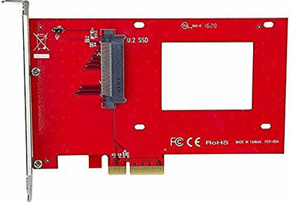 Picture of StarTech.com U.2 to PCIe Adapter - x4 PCIe - For 2.5" U.2 NVMe SSD - SFF-8639 PCIe Adapter - U.2 SSD - PCIe SSD - U.2 drive (PEX4SFF8639)