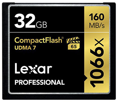 Picture of Lexar Professional 1066x 32GB VPG-65 CompactFlash card (LCF32GCRBNA1066)