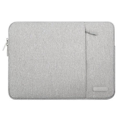 Picture of MOSISO Laptop Sleeve Bag Compatible with MacBook Air 13 inch A2337 M1 A2179 A1932, 13 inch MacBook Pro A2338 M1 A2289 A2251 A2159 A1989 A1706 A1708, Polyester Vertical Case with Pocket, Gray
