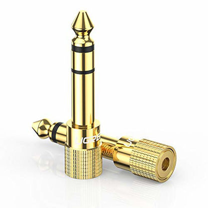 Picture of UGREEN 6.35mm (1/4 inch) Male to 3.5mm (1/8 inch) Female Stereo Audio Adapter Gold Plated, 2 Pack