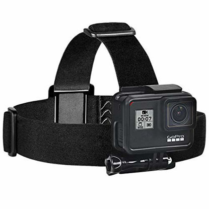 Picture of Sametop Head Strap Mount Compatible with GoPro Hero 9, 8 Black, Hero 7 Black, 7 Silver, 7 White, Hero 6, 5, 4, Session, 3+, 3, 2, 1, Hero (2018), Fusion, DJI Osmo Action Cameras