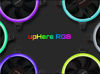 Picture of upHere RGB Series Case Fan, Wireless RGB LED 120mm Fan,Quiet Edition High Airflow Adjustable Color LED Case Fan for PC Cases-3 Pack,RGB123-3
