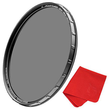 Picture of 58mm X2 CPL Circular Polarizing Filter for Camera Lenses - AGC Optical Glass Polarizer Filter with Lens Cloth - MRC8 - Nanotec Coatings - Weather Sealed by Breakthrough Photography