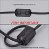 Picture of IEUYO Clip-on Ferrite Ring Cores EMI RFI Signal Noise Filter Noise Suppressor for HDMI USB POWER Cable Diameter 3mm/5mm/7mm/9mm/13mm,5Size,20PCS