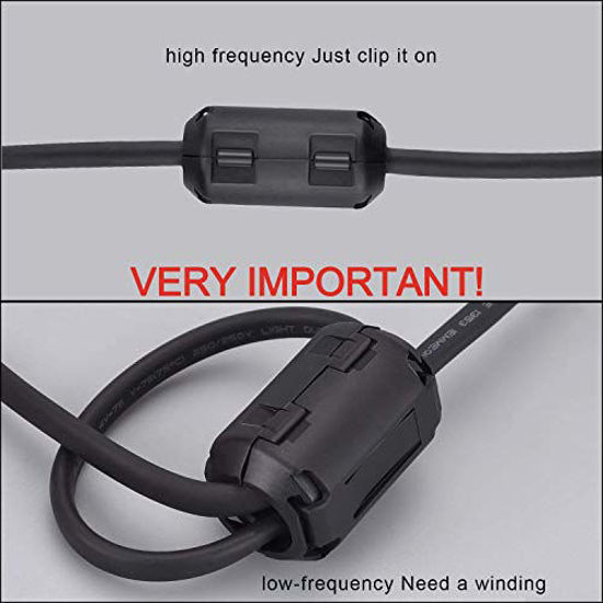GetUSCart IEUYO Clipon Ferrite Ring Cores EMI RFI Signal Noise Filter