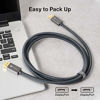 Picture of DisplayPort to DisplayPort Cable 10ft, iVANKY 4K DisplayPort 1.2 Cable [4K@60Hz, 2K@165Hz, 2K@144Hz], Nylon Braided High Speed DP Cable, Compatible with PC, Laptop, TV - Grey