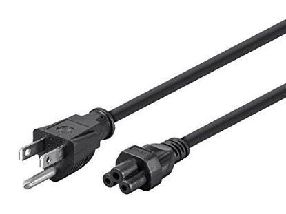 Picture of Monoprice Power Cord - NEMA 5-15P to IEC 60320 C5, 18AWG, 10A/1250W, 3-Prong, Black, 6ft