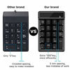 Picture of Number Pad,Portable Mini USB 2.4GHz 19-Key Financial Accounting Numeric Keypad Keyboard Extensions for Data Entry in Excel for Laptop, PC, Desktop, Surface pro, Notebook, etc (Wireless Number Pad)