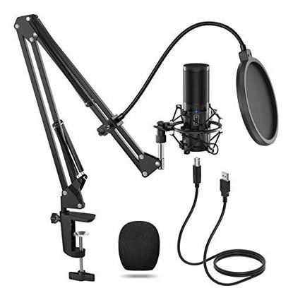 Picture of TONOR USB Microphone Kit, Streaming Podcast PC Condenser Computer Mic for Gaming, YouTube Video, Recording Music, Voice Over, Studio Mic Bundle with Adjustment Arm Stand, Q9
