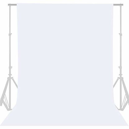 Picture of GFCC 8FTX10FT White Backdrop Background for Photography Photo Booth Backdrop for Photoshoot Background Screen Video Recording Parties Curtain